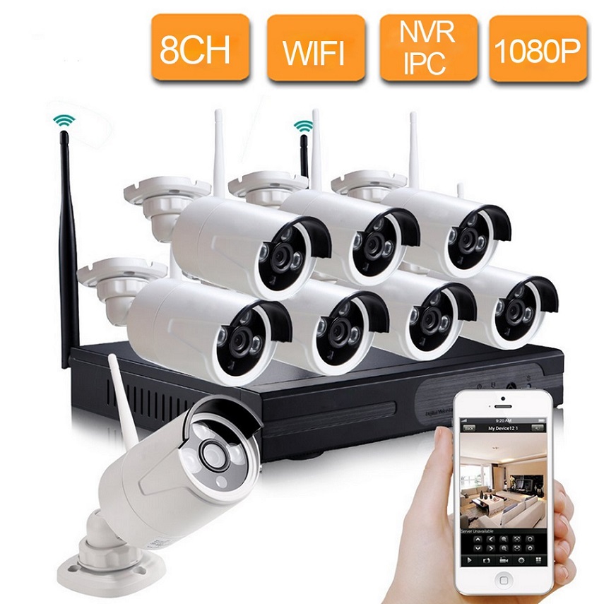 BỘ CAMERA WIFI 1 ĐẦU GHI + 8 MẮT CAMERA 1080P